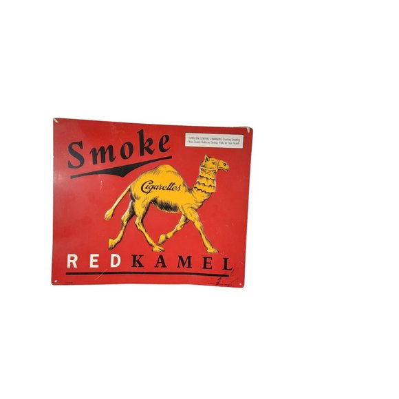 Vintage Cigarette Red Smoke Kamel Tin Sign R J Reynolds Tobacco Company … - Picture 8 of 9